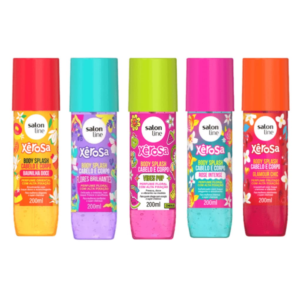 Lançamento  Body Splash  Cabelo  e  Corpo  Linha Xêrosa  Salon line 200ml - Escolha a sua Fragrância