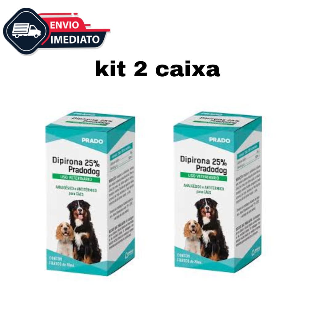 KIT 2 DIPIRONA EM GOTAS 20ML VETERINARIA PARA CÃES