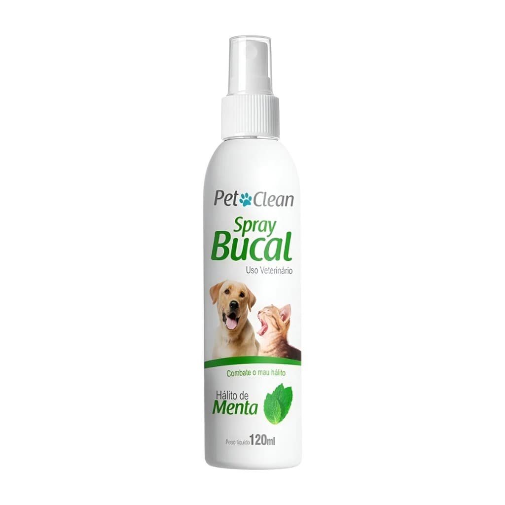 Spray Dental Bucal - Pets Tártaro Mau Hálito Sabor Menta