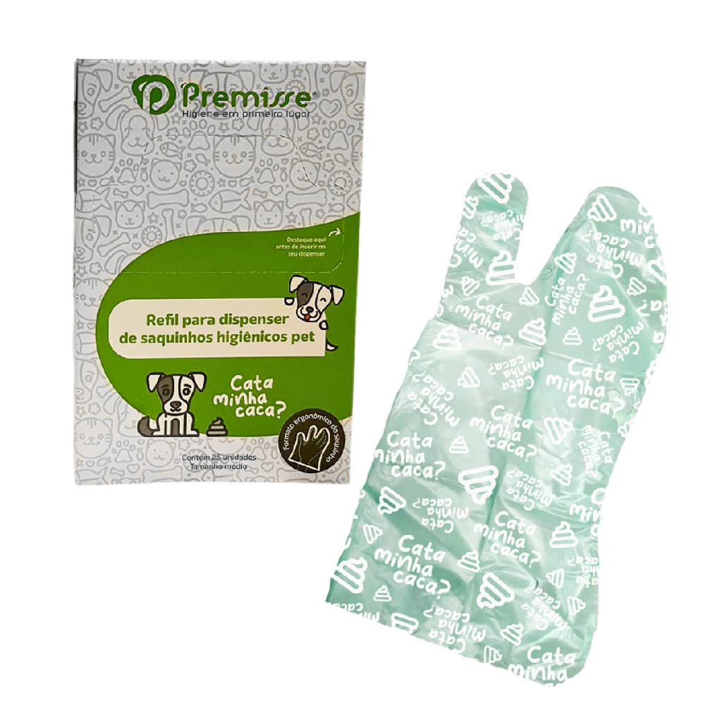 Saquinho Refil Coletor Higiênico Pet Sacolinha Cata Caca Recolher Fezes Lixo Cachorro Gato Cães Petshop Passeio Viagem