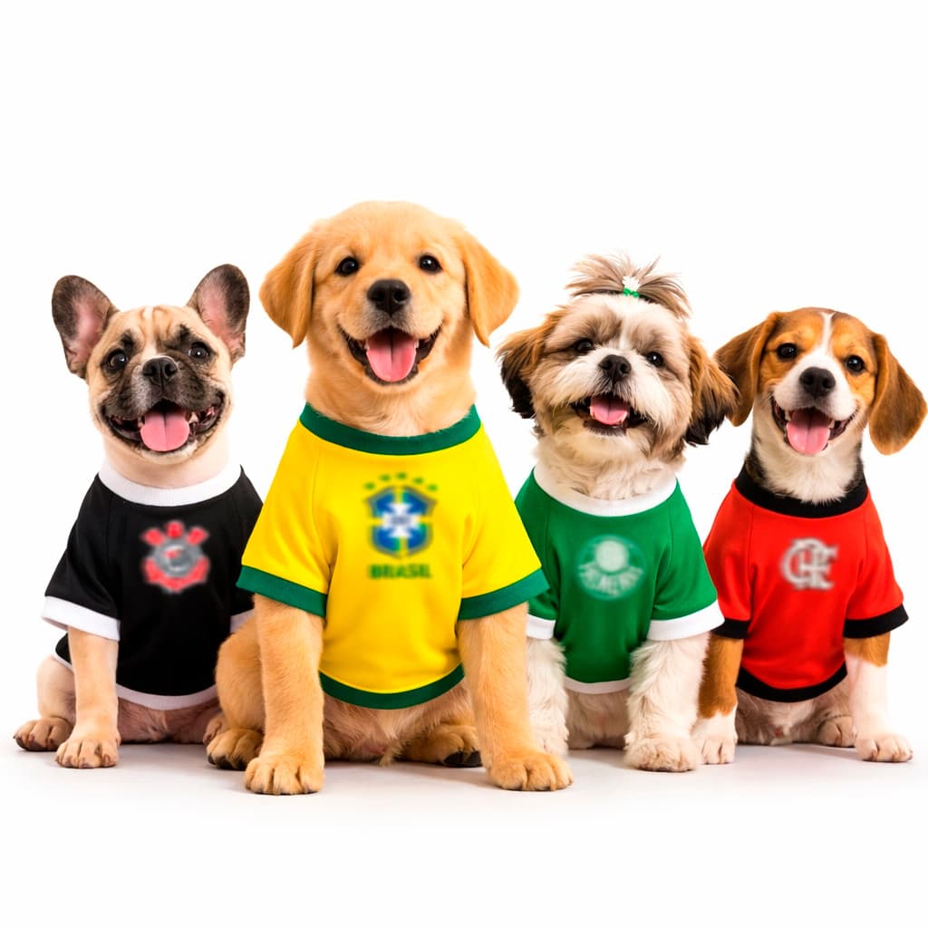 ROUPA PET Time Roupinha Animal Verão Inverno  Cachorro Gato - ENVIO IMEDIATO