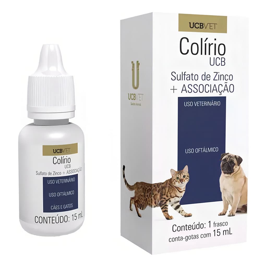 Colírio Ucbvet 15ml Para Cães E Gatos