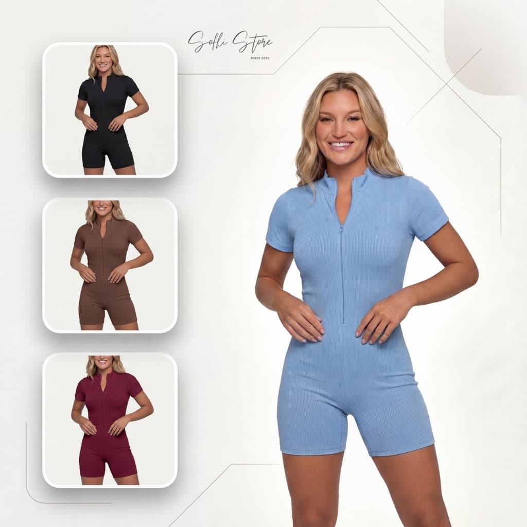 Macacão Canelado Feminino Academia Yoga Fitness Elastano Gringa Look Confortável Verão