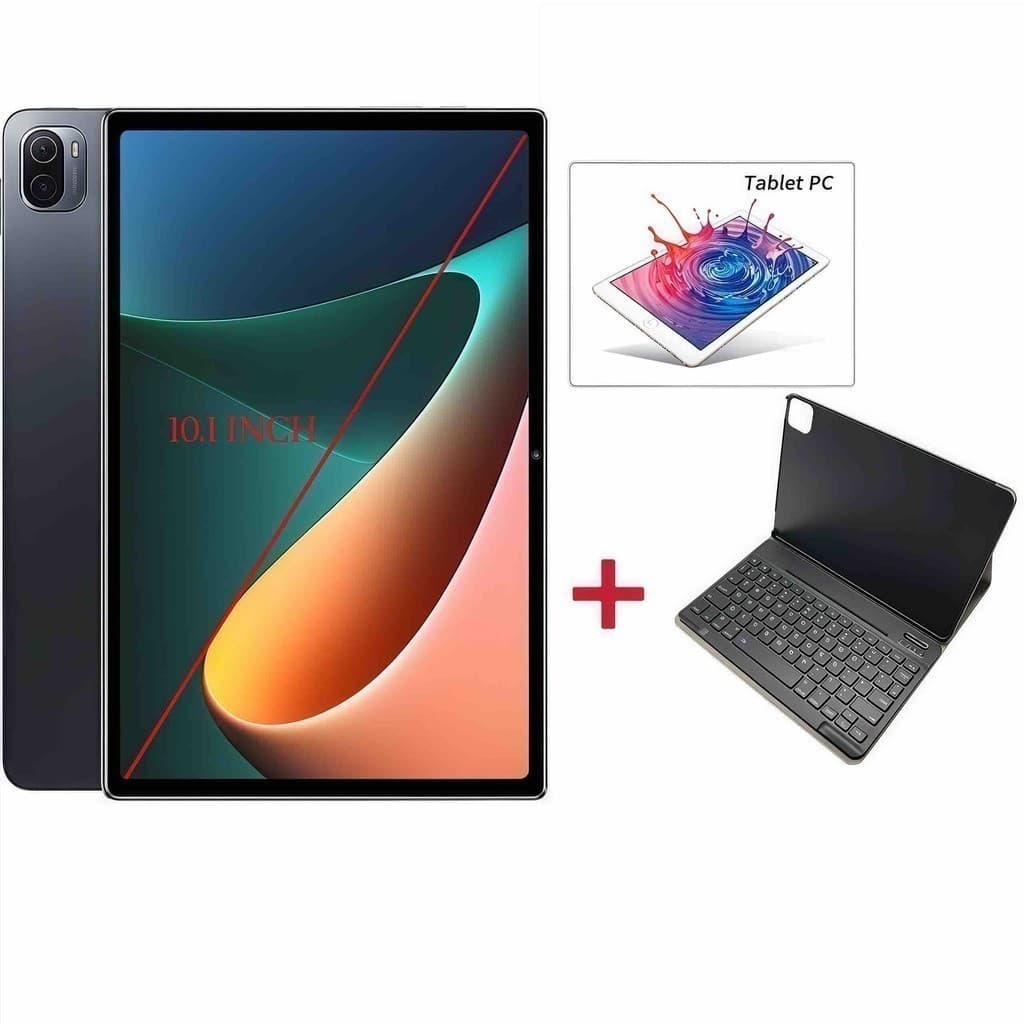 Tablet 10.1” HD + Teclado Bluetooth Capa 2 em 1 WiFi Android Tela Grande Alta Performance