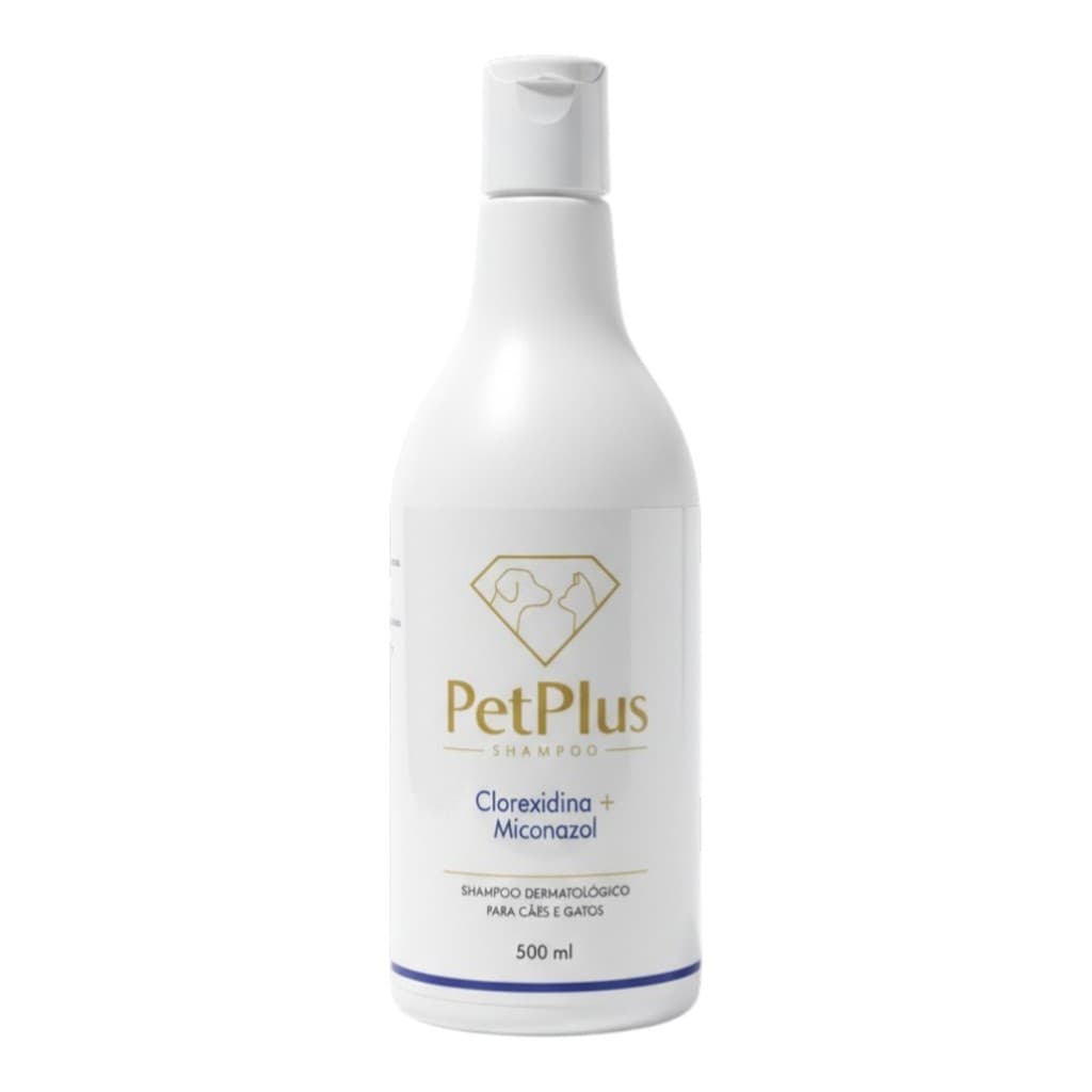 Shampoo Clorexidina Miconazol Antifungo P/ Cães Gatos 500ml