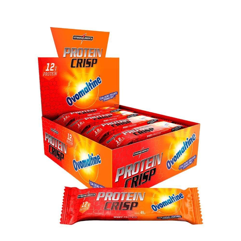 Barra de Proteína Whey Crisp Bar 12un Integralmedica - Proteína de Qualidade, Baixa Caloria e Muito Sabor