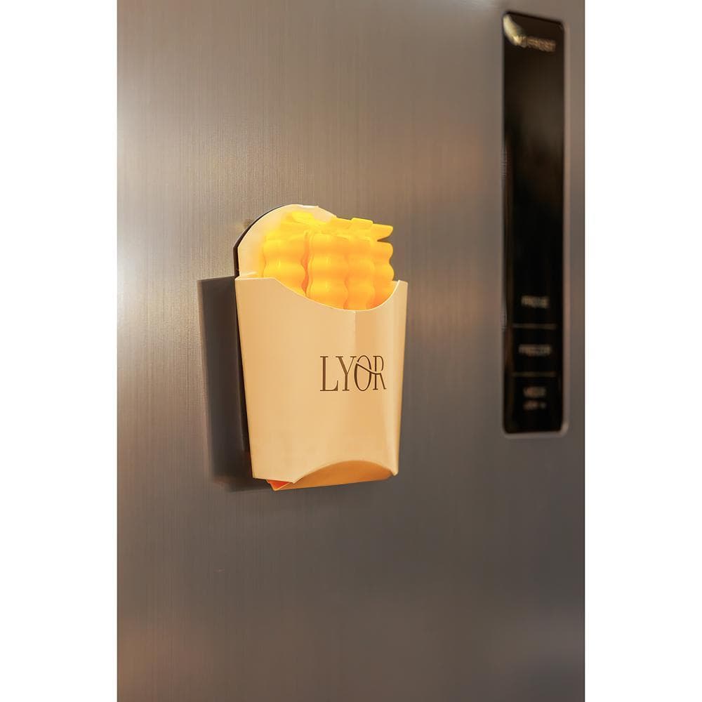 6 Prendedores para Embalagens Lyor Imã French Fries Bege