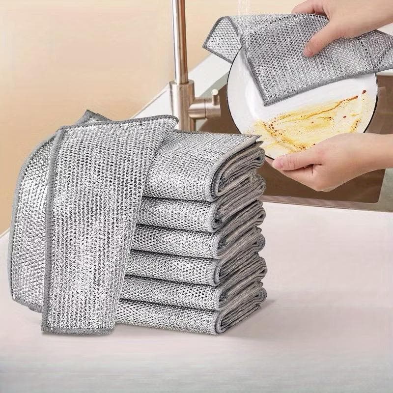Kit6/15//24/50 Panos De Limpeza Aço Premium Reutilizável Área Panela Fogão Toalha Louça