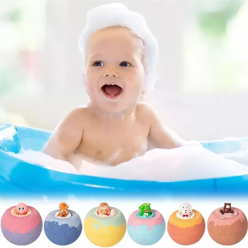 Bath bomb, bomba de banho efervesc Bonito Com Surpresa Dentro Bombas De Banho Artesanais Suaves Naturais