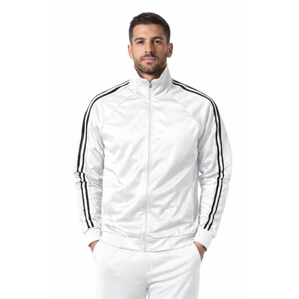 Jaqueta Masculina Gola Alta com Faixas Dryfit Moda Outono/Inverno 2K26