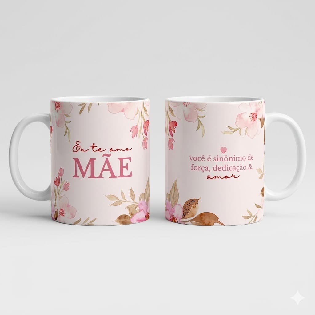 Caneca Presente Dia Das Mães Personalizada Diversos Modelos Cerâmica 325ml com Caixinha