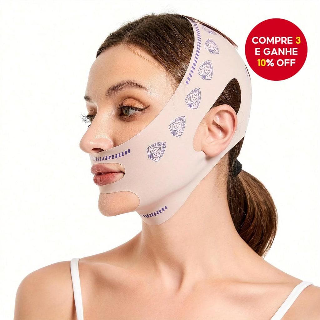 Correia De Levantamento De Queixo Em Forma De V : Fita Facial Portátil De Ioga Para Apertar Adequada Uso Diurno E Noturn