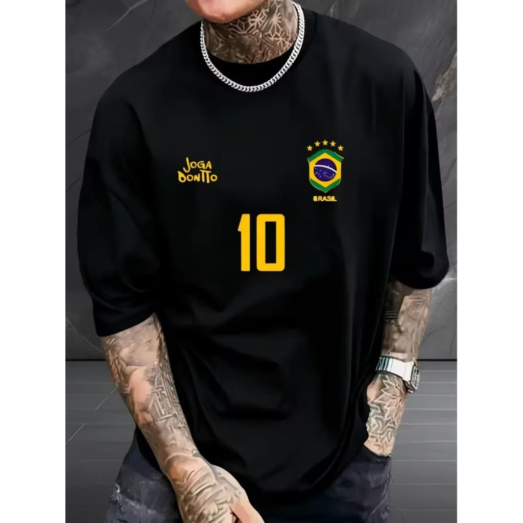 Camiseta Masculina e Unissex Brasil Copa Do Mundo 2026 100% Algodão