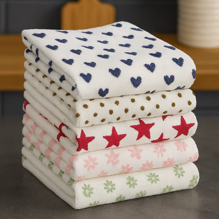 Kit 10 Panos de Copa de Microfibra 35x55 toalha de Prato Luxo