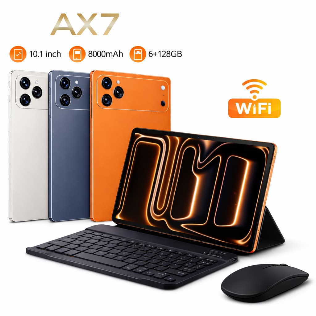 Tablet 10.1 Android 6GB RAM 128GB ROM 8000mAh Tela HD Expansão 256GB Câmera Dupla HD
