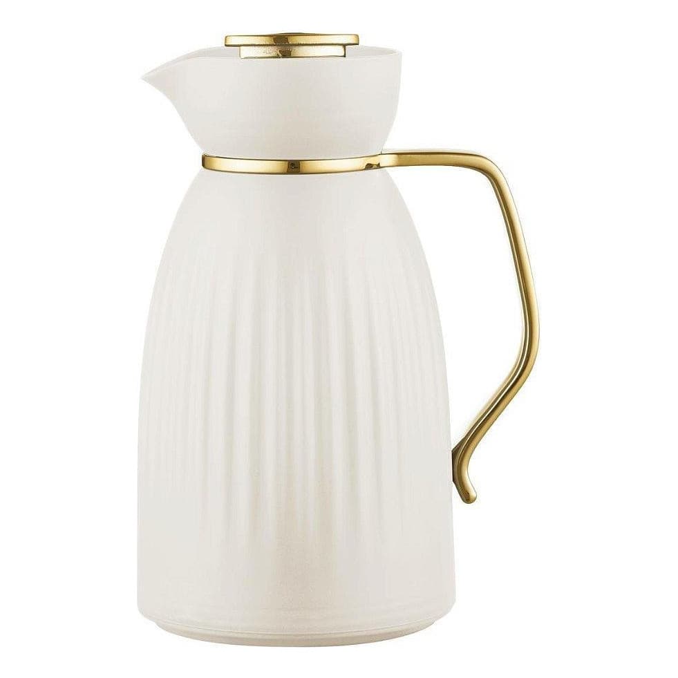 Garrafa Térmica Jade Bege E Dourado Click Tuut 1 Litro Com Design Sofisticado